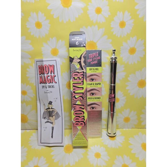 Benefit Brow Styler Multitasking Pencil & Powder Brows  6 Cool Soft Black $34 - Picture 1 of 8